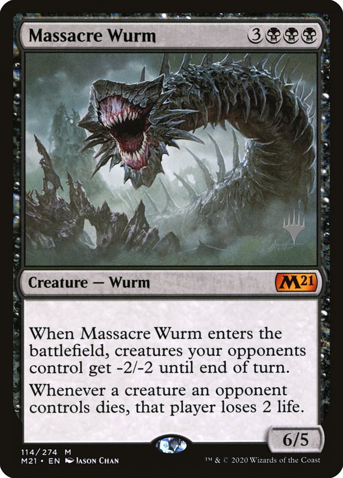 Massacre Wurm (Promo Pack) [Core Set 2021 Promos] | Dumpster Cat Games