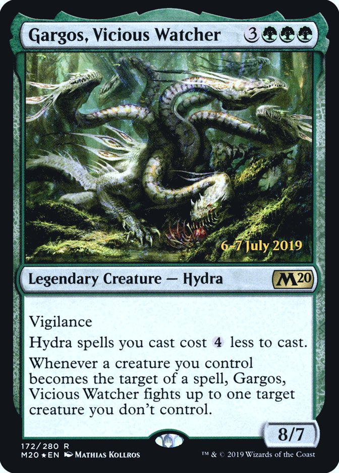 Gargos, Vicious Watcher  [Core Set 2020 Prerelease Promos] | Dumpster Cat Games