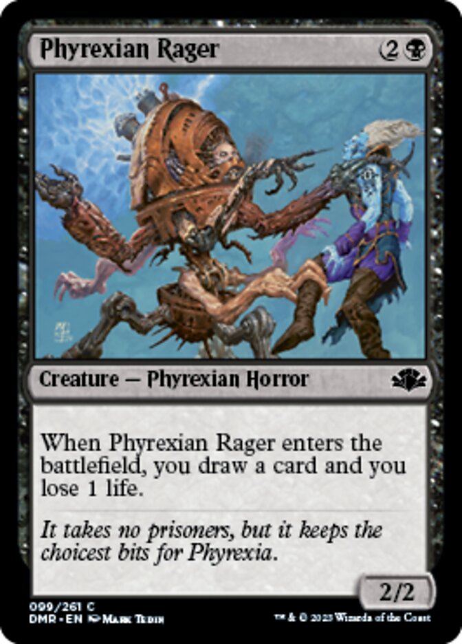 Phyrexian Rager [Dominaria Remastered] | Dumpster Cat Games