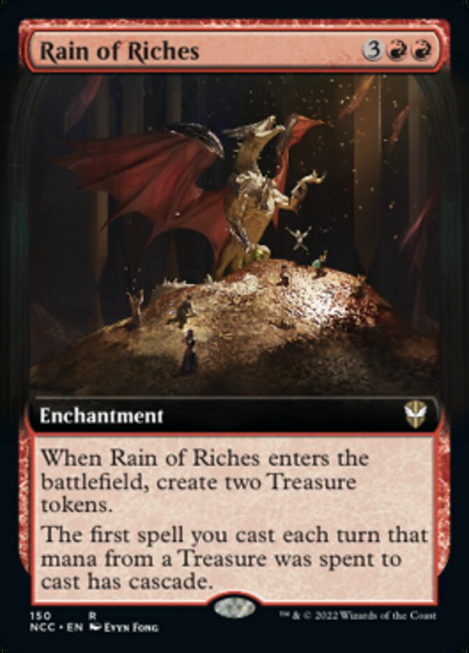 Rain of Riches (Extended Art) [Streets of New Capenna Commander] | Dumpster Cat Games