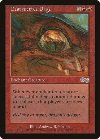 Destructive Urge [Urza's Saga] | Dumpster Cat Games