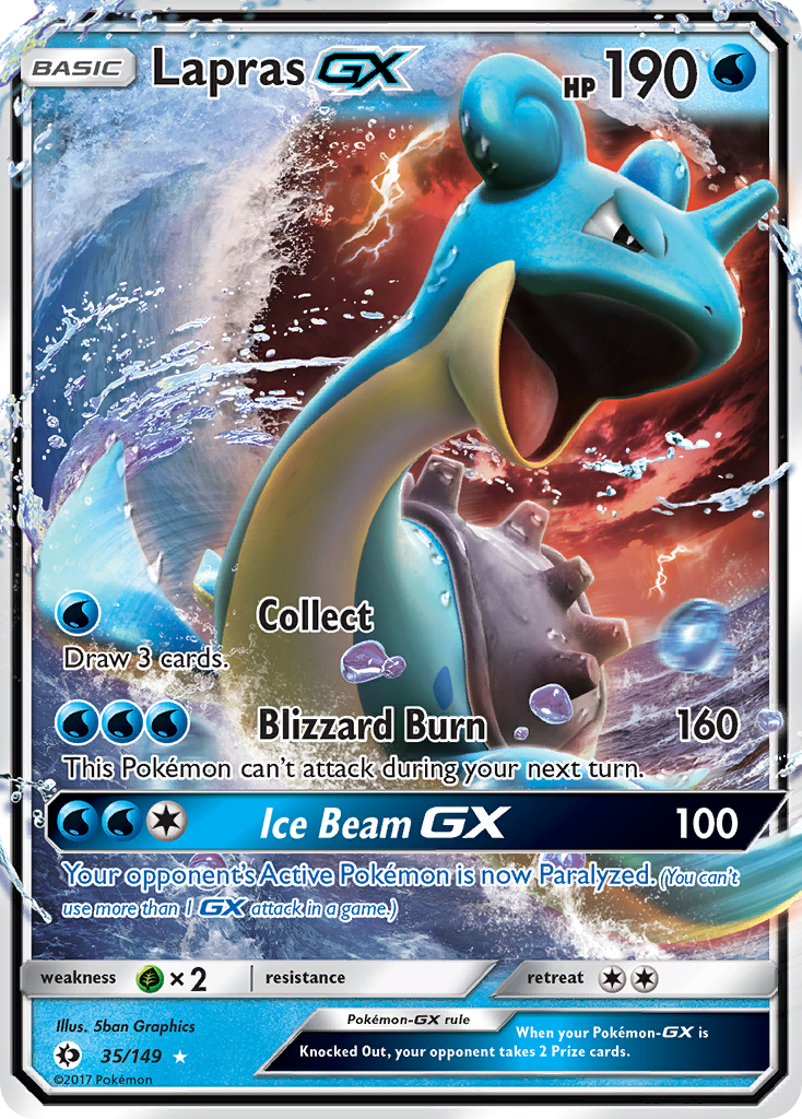 Lapras GX (35/149) [Sun & Moon: Base Set] | Dumpster Cat Games