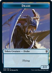 Drake // Plant Double-sided Token [Zendikar Rising Tokens] | Dumpster Cat Games