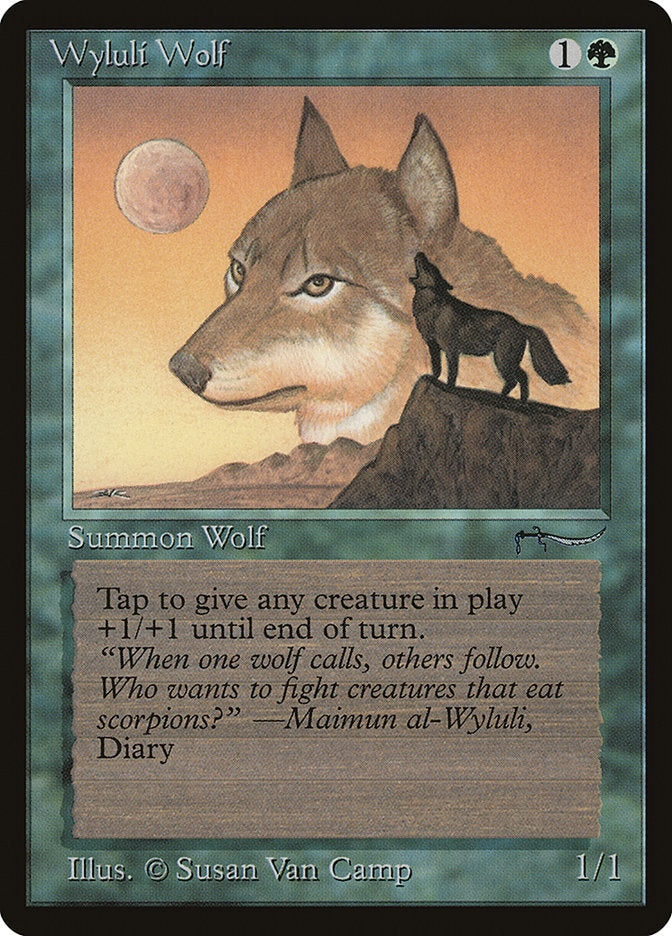 Wyluli Wolf (Light Mana Cost) [Arabian Nights] | Dumpster Cat Games