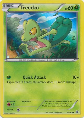 Treecko (6/160) (Sheen Holo) [XY: Primal Clash] | Dumpster Cat Games