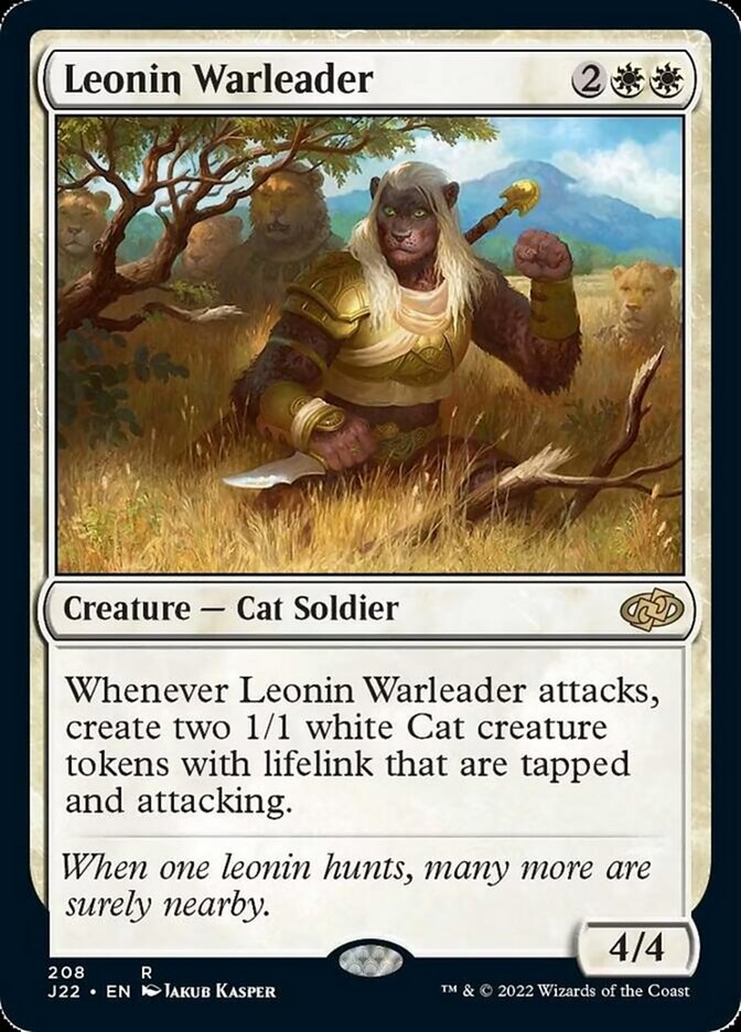 Leonin Warleader [Jumpstart 2022] | Dumpster Cat Games