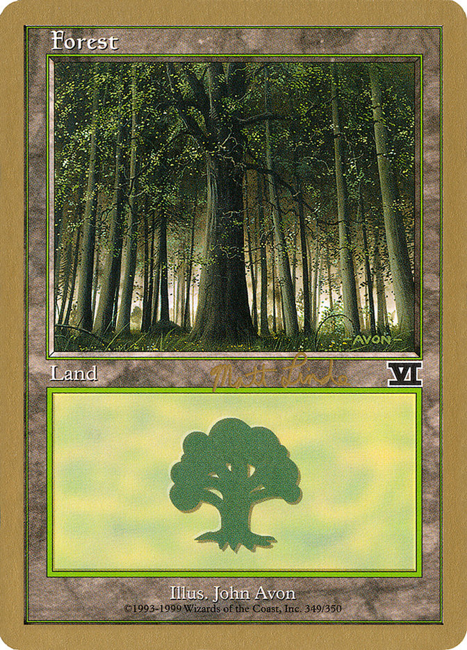 Forest (ml349) (Matt Linde) [World Championship Decks 1999] | Dumpster Cat Games