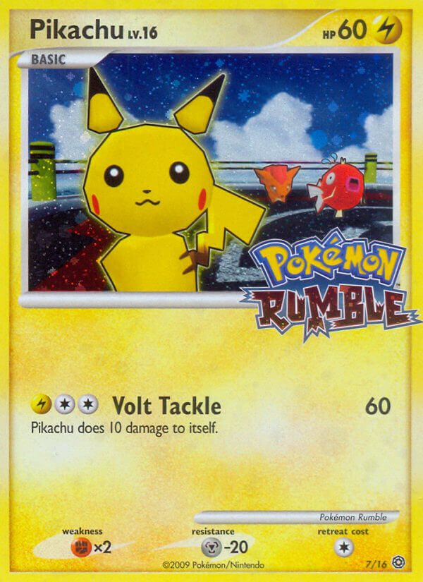 Pikachu (7/16) [Pokémon Rumble] | Dumpster Cat Games