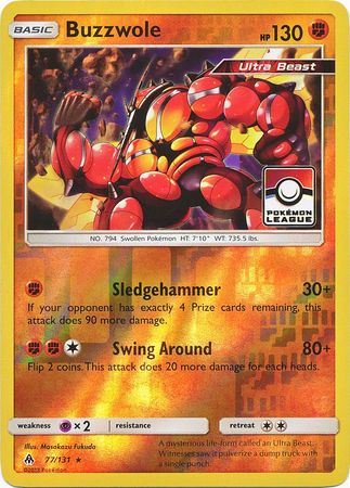 Buzzwole (77/131) (League Promo) [Sun & Moon: Forbidden Light] | Dumpster Cat Games