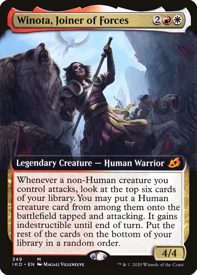 Winota, Joiner of Forces (Extended Art) [Ikoria: Lair of Behemoths] | Dumpster Cat Games