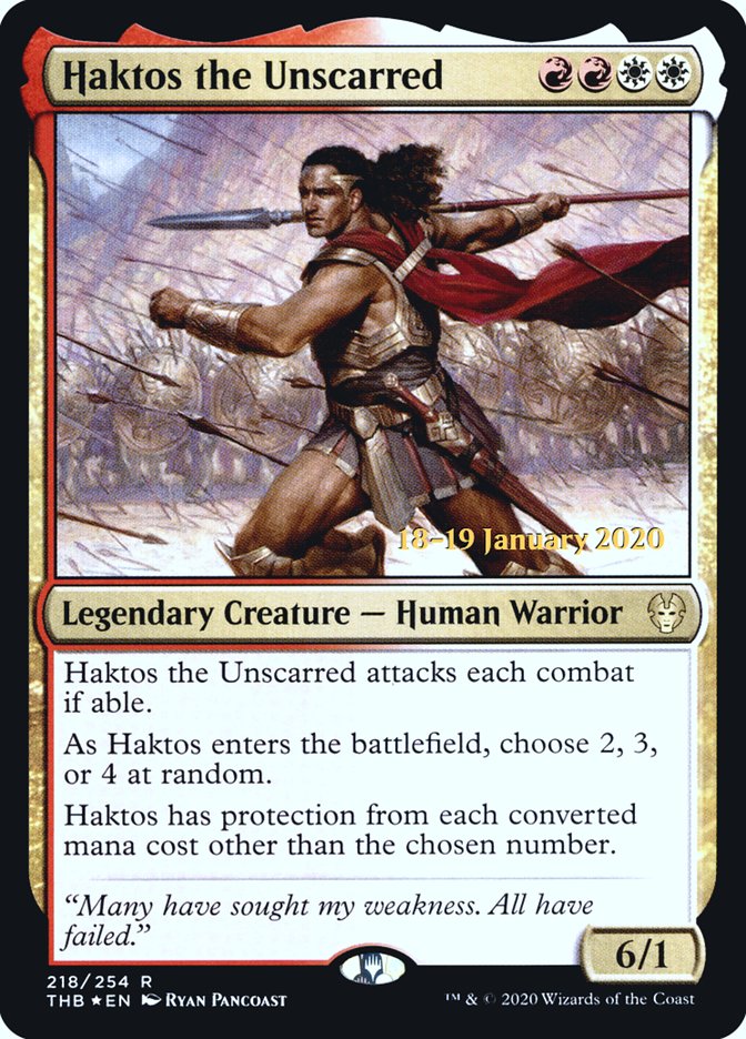 Haktos the Unscarred [Theros Beyond Death Prerelease Promos] | Dumpster Cat Games