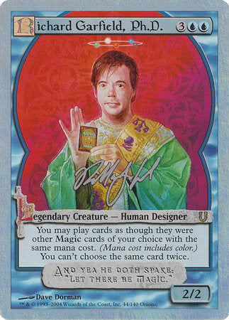 Richard Garfield, Ph.D. (Alternate Foil) [Unhinged] | Dumpster Cat Games