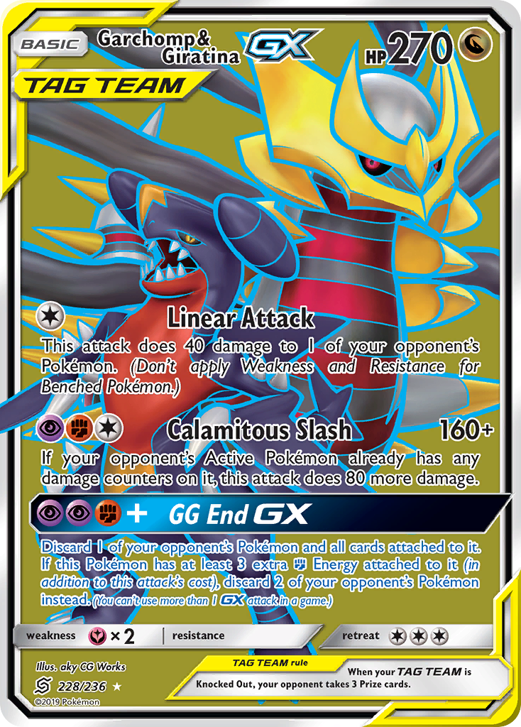 Garchomp & Giratina GX (228/236) [Sun & Moon: Unified Minds] | Dumpster Cat Games