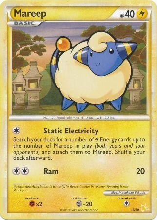 Mareep (13/30) [HeartGold & SoulSilver: Trainer Kit - Raichu] | Dumpster Cat Games