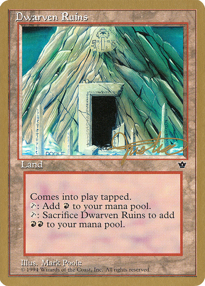 Dwarven Ruins (Mark Justice) [Pro Tour Collector Set] | Dumpster Cat Games