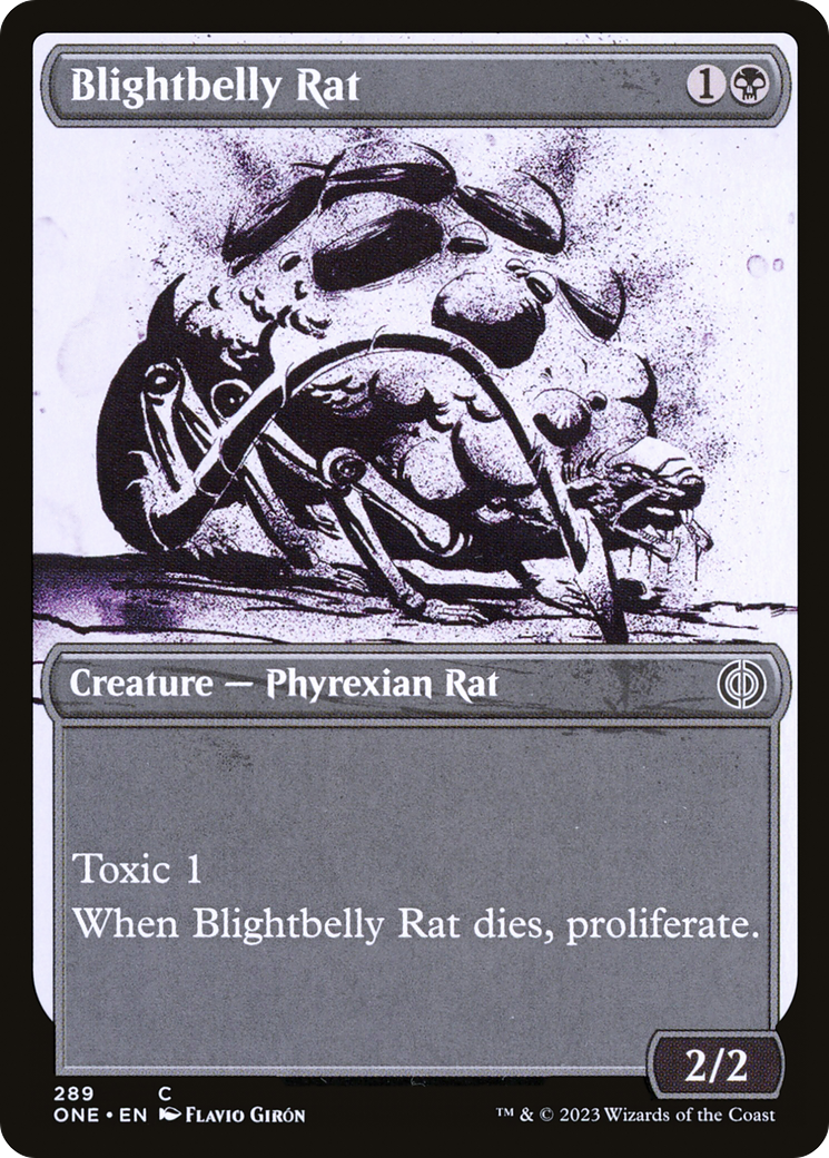 Blightbelly Rat (Showcase Ichor) [Phyrexia: All Will Be One] | Dumpster Cat Games