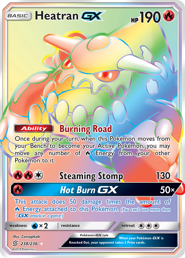 Heatran GX (238/236) [Sun & Moon: Unified Minds] | Dumpster Cat Games