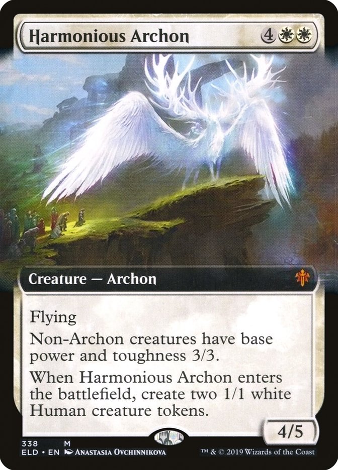 Harmonious Archon (Extended Art) [Throne of Eldraine] | Dumpster Cat Games