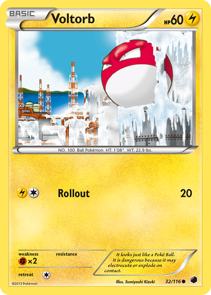 Voltorb (32/116) [Black & White: Plasma Freeze] | Dumpster Cat Games