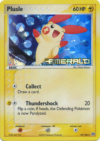 Plusle (39/106) (Stamped) [EX: Emerald] | Dumpster Cat Games