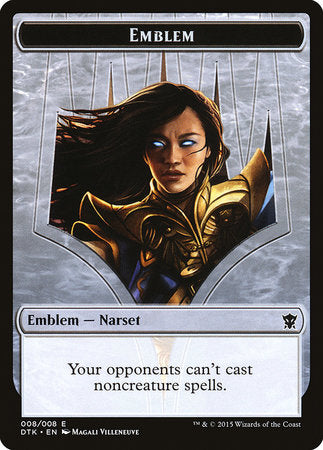 Emblem - Narset Transcendent [Dragons of Tarkir Tokens] | Dumpster Cat Games