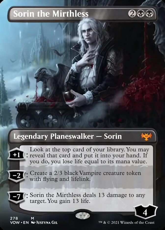 Sorin the Mirthless (Borderless) [Innistrad: Crimson Vow] | Dumpster Cat Games