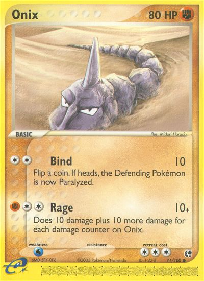 Onix (71/100) [EX: Sandstorm] | Dumpster Cat Games