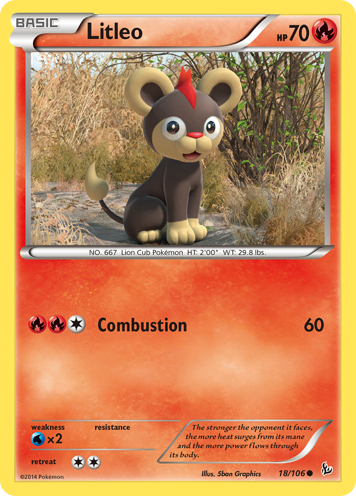 Litleo (18/106) [XY: Flashfire] | Dumpster Cat Games