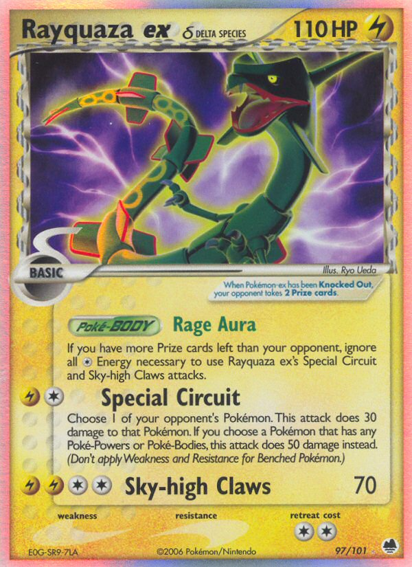 Rayquaza ex (97/101) (Delta Species) [EX: Dragon Frontiers] | Dumpster Cat Games