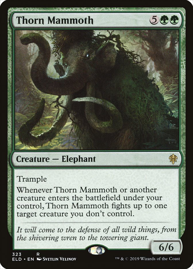 Thorn Mammoth [Throne of Eldraine] | Dumpster Cat Games