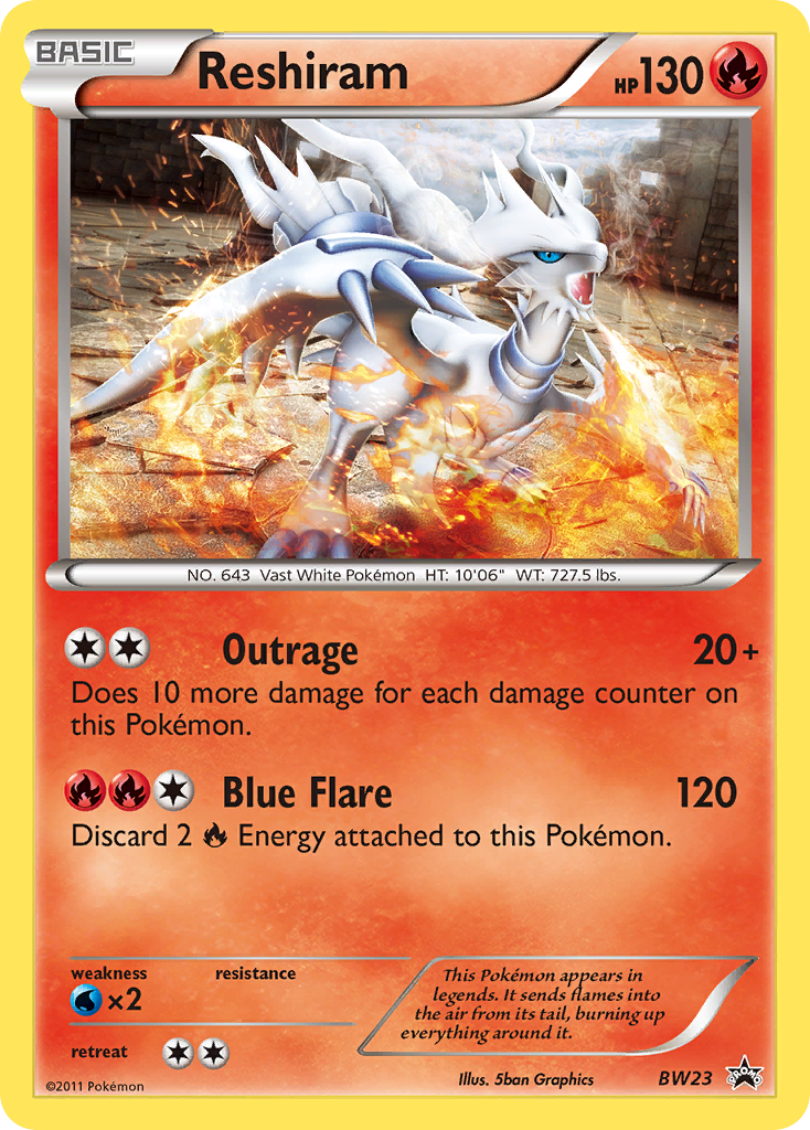 Reshiram (BW23) [Black & White: Black Star Promos] | Dumpster Cat Games