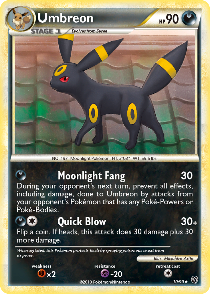 Umbreon (10/90) [HeartGold & SoulSilver: Undaunted] | Dumpster Cat Games