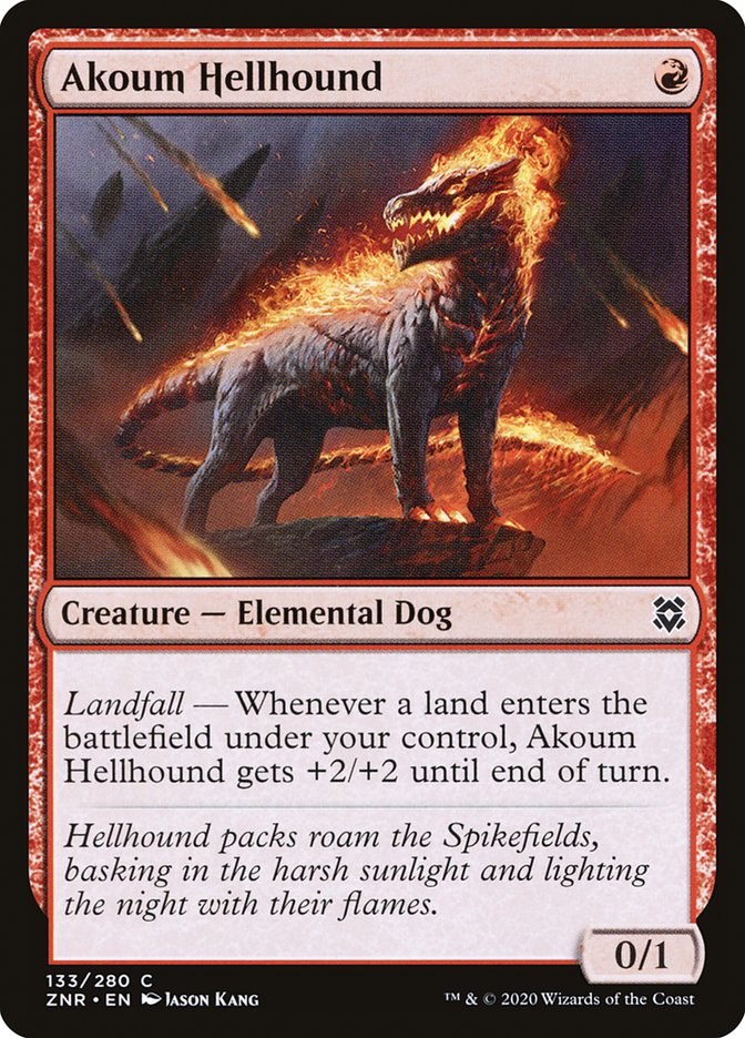 Akoum Hellhound [Zendikar Rising] | Dumpster Cat Games