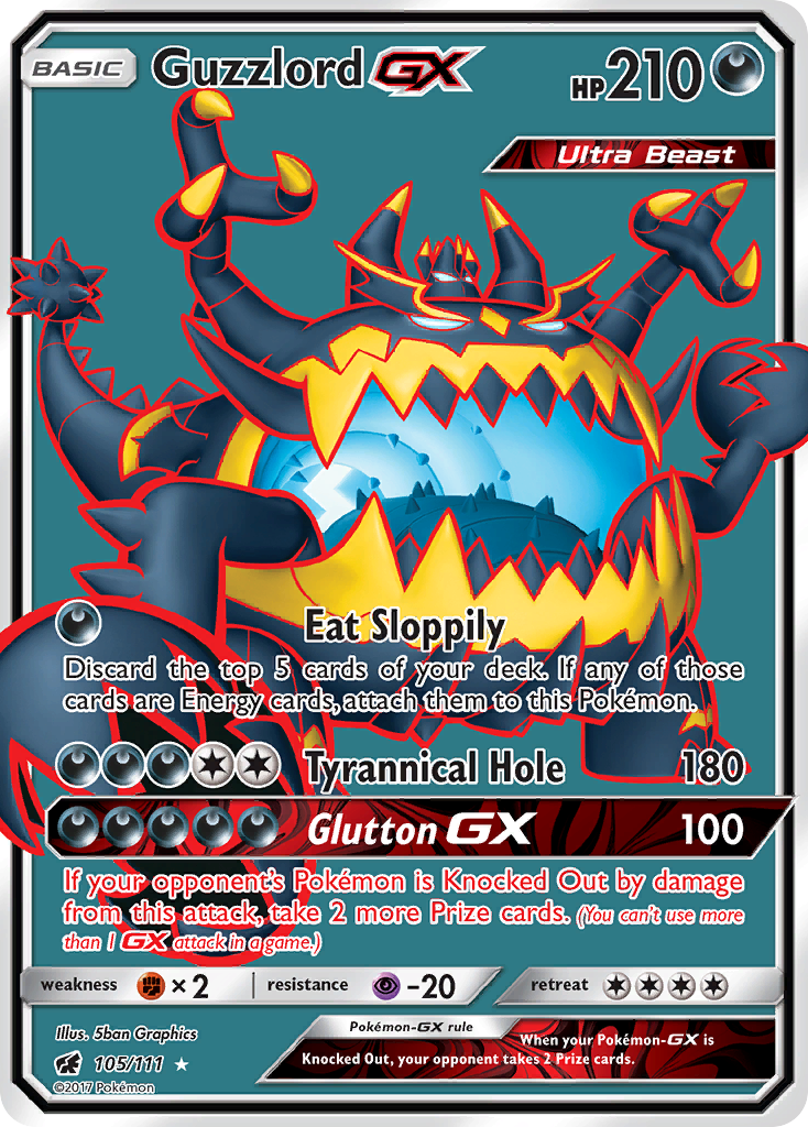 Guzzlord GX (105/111) [Sun & Moon: Crimson Invasion] | Dumpster Cat Games