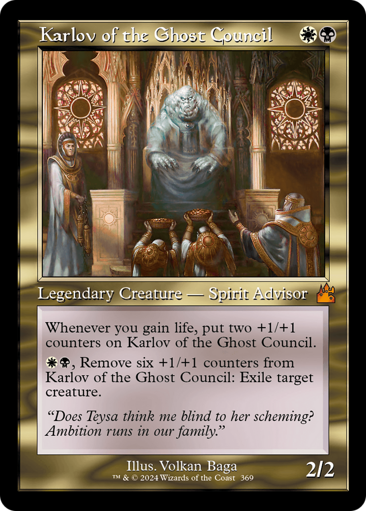 Karlov of the Ghost Council (Retro Frame) [Ravnica Remastered] | Dumpster Cat Games