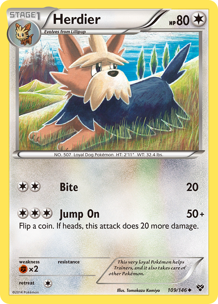 Herdier (109/146) [XY: Base Set] | Dumpster Cat Games