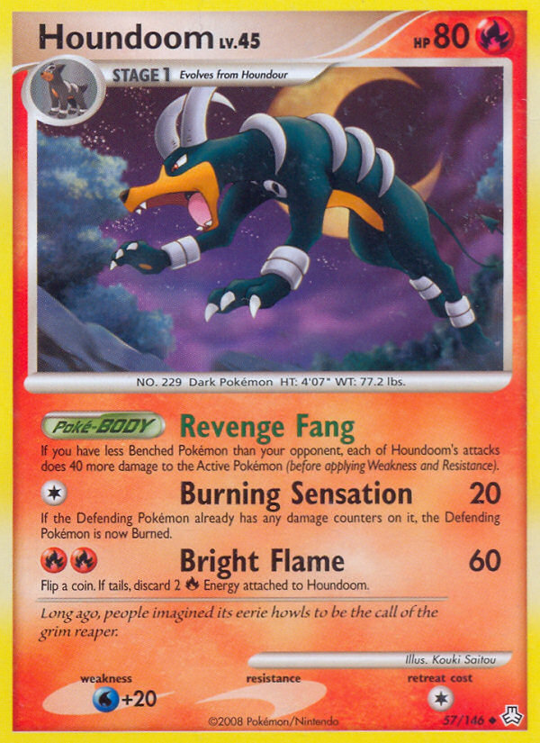 Houndoom (57/146) [Diamond & Pearl: Legends Awakened] | Dumpster Cat Games