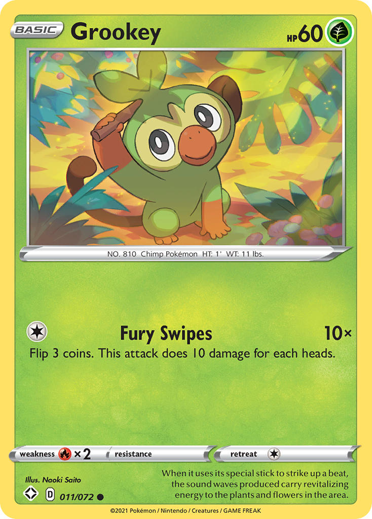 Grookey (011/072) [Sword & Shield: Shining Fates] | Dumpster Cat Games