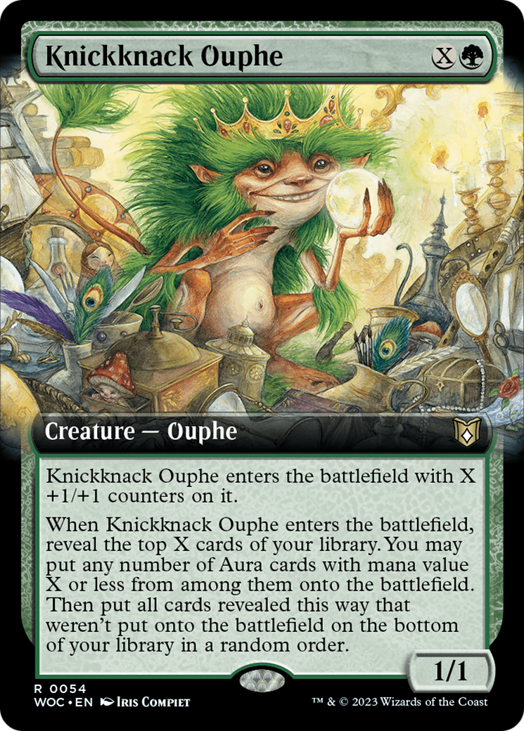 Knickknack Ouphe (Extended Art) [Wilds of Eldraine Commander] | Dumpster Cat Games