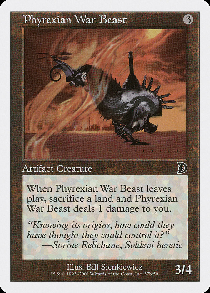 Phyrexian War Beast (Signature on Right) [Deckmasters] | Dumpster Cat Games