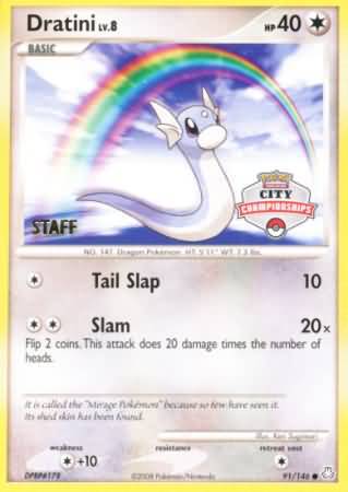 Dratini (91/146) (City Championship Promo Staff) [Diamond & Pearl: Legends Awakened] | Dumpster Cat Games