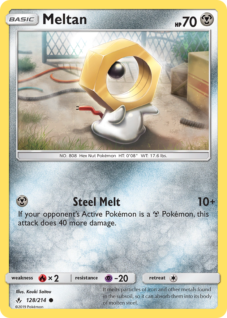 Meltan (128/214) [Sun & Moon: Unbroken Bonds] | Dumpster Cat Games