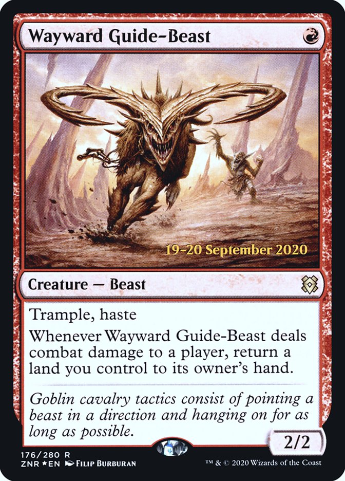 Wayward Guide-Beast  [Zendikar Rising Prerelease Promos] | Dumpster Cat Games