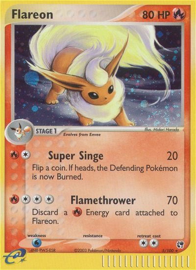 Flareon (5/100) [EX: Sandstorm] | Dumpster Cat Games