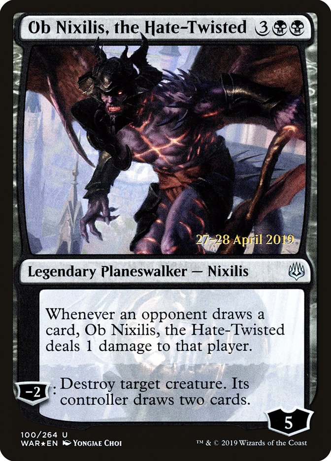 Ob Nixilis, the Hate-Twisted  [War of the Spark Prerelease Promos] | Dumpster Cat Games