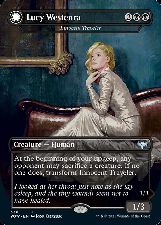 Innocent Traveler // Malicious Invader - Lucy Westenra // Lucy, Arisen Vampire [Innistrad: Crimson Vow] | Dumpster Cat Games