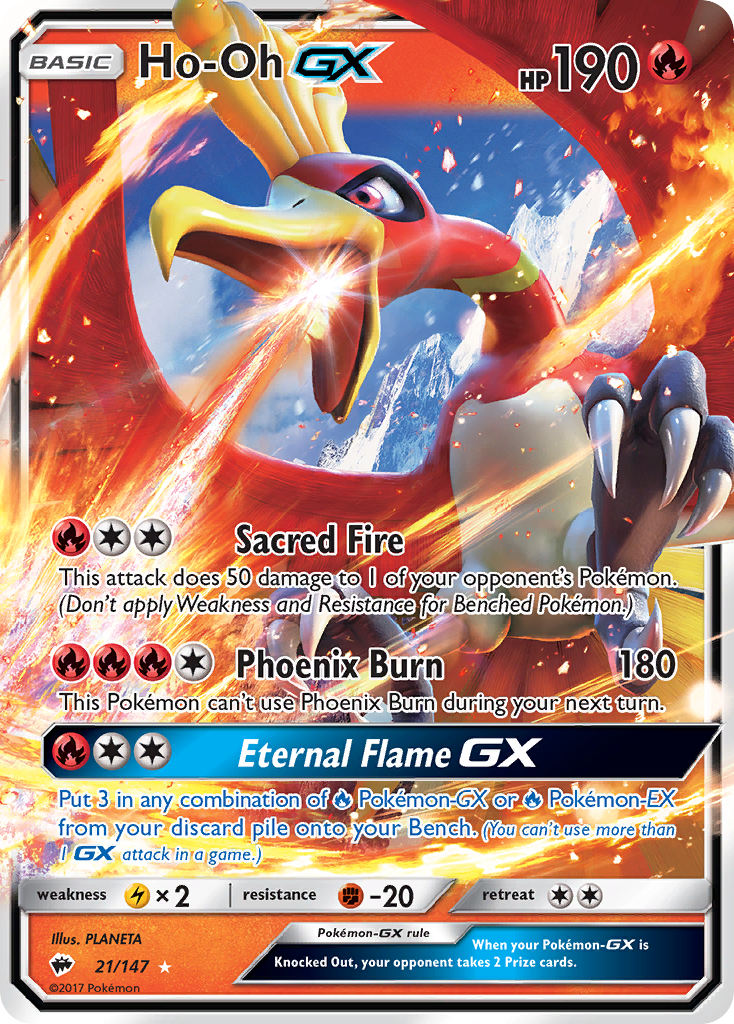 Ho-Oh GX (21/147) [Sun & Moon: Burning Shadows] | Dumpster Cat Games