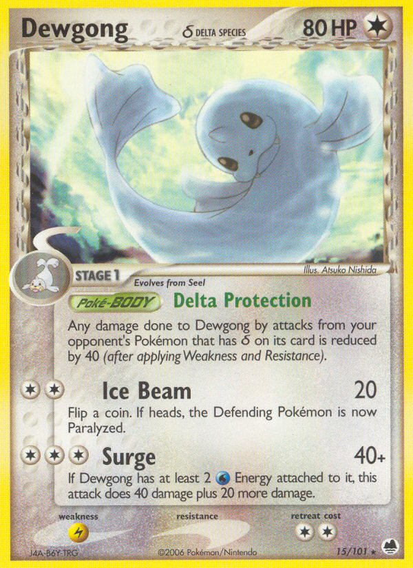 Dewgong (15/101) (Delta Species) [EX: Dragon Frontiers] | Dumpster Cat Games