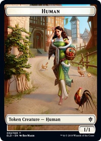 Human // Beast Double-sided Token [Challenger Decks 2021 Tokens] | Dumpster Cat Games