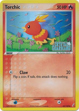 Torchic (65/100) (Stamped) [EX: Crystal Guardians] | Dumpster Cat Games